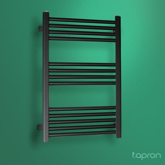 Black Towel Radiator 800 x 500 - Matt Finish 1000