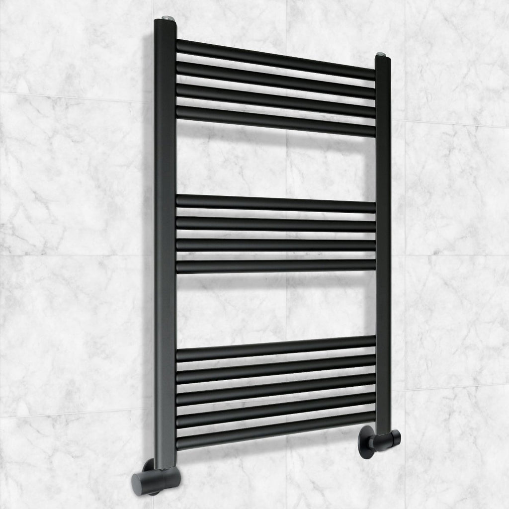 Corner radiator valves black