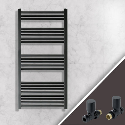 black towel radiator valves