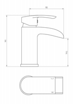 Ravina_single_lever_basin_mixer_with_click_clack_waste