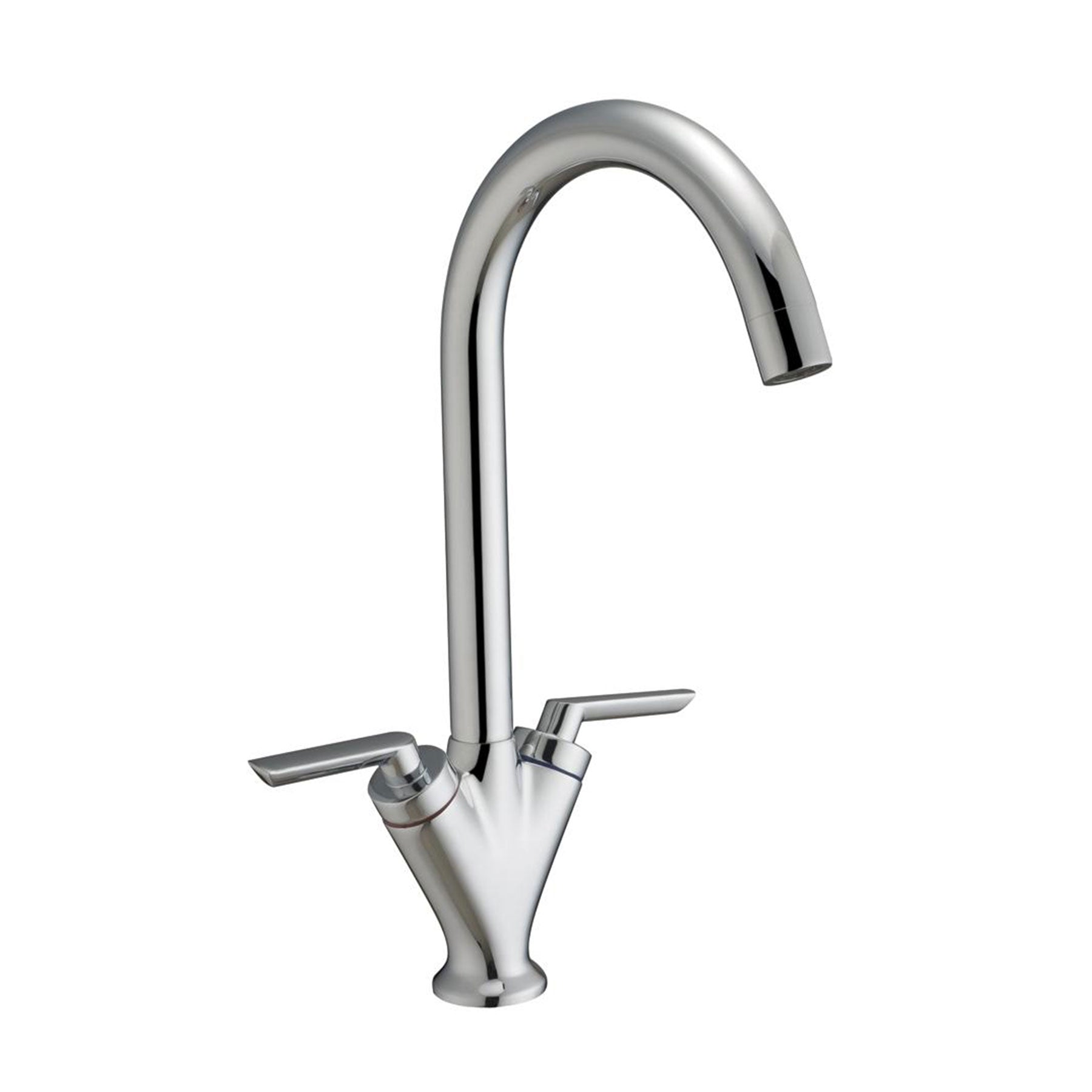 Monobloc Kitchen Sink Tap Dual Lever - Chrome Finish