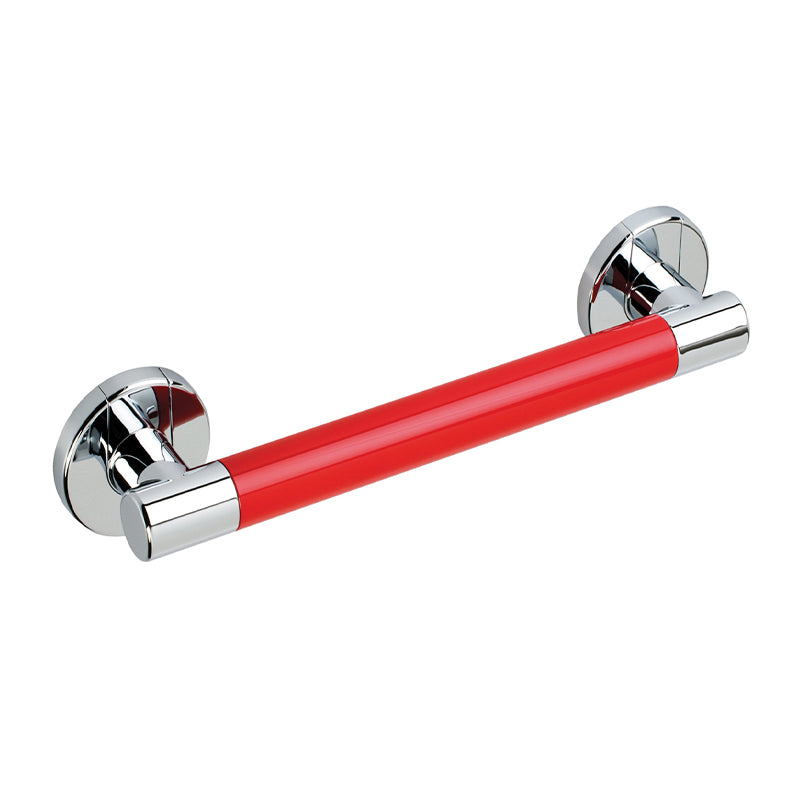 contemporary red grab rails-tapron