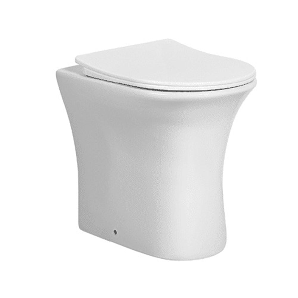 Rimless Back-to-Wall Toilet with Soft Close UF Seat Cover-tapron Main image