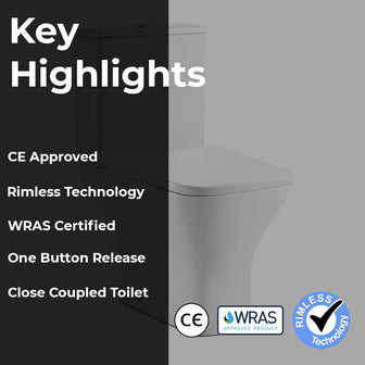 Close Coupled WC Pan with Soft Close UF Seat Cover Secondary image