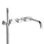 Round 5 Hole Horizontal Thermostatic Valve with Bath Spout Tap -Tapron