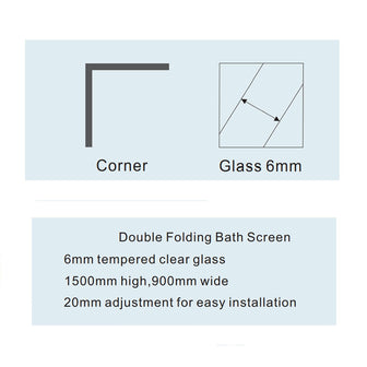 Double Fold Sliding Shower Screen Secondary image