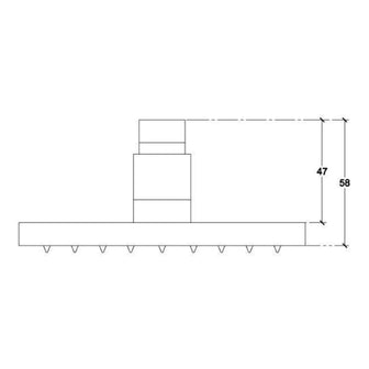 Ceiling Mounted Round Shower Head with Single Function - 125mm Secondary image