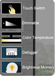 LED Mirror with Bluetooth 