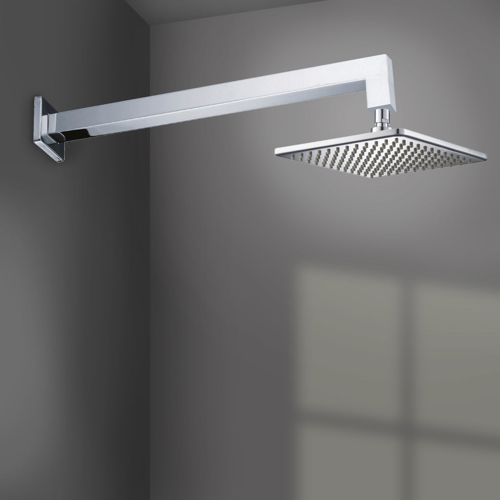 Wall Mounted Shower Arm  400mm installed on a bathroom wall