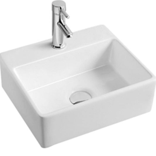 Wall Mounted Square Ceramic Basin