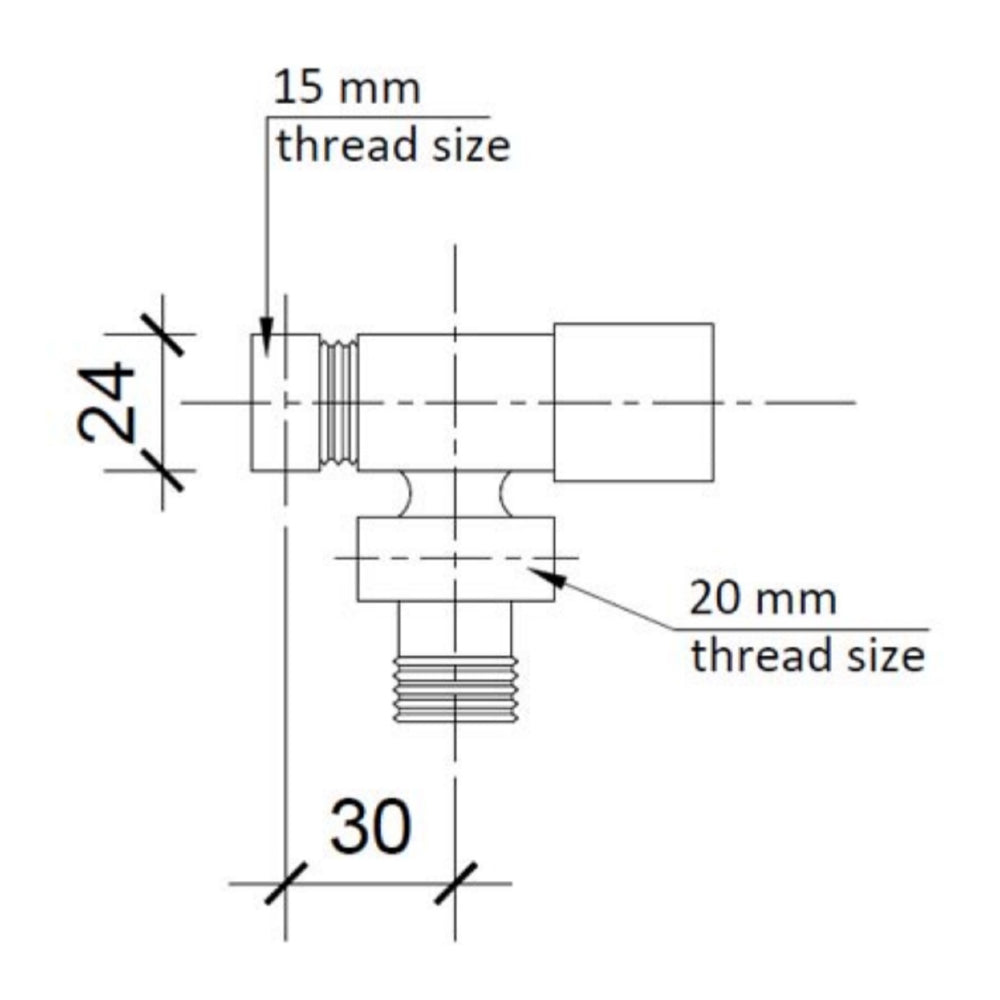 square angle radiator valve chrome