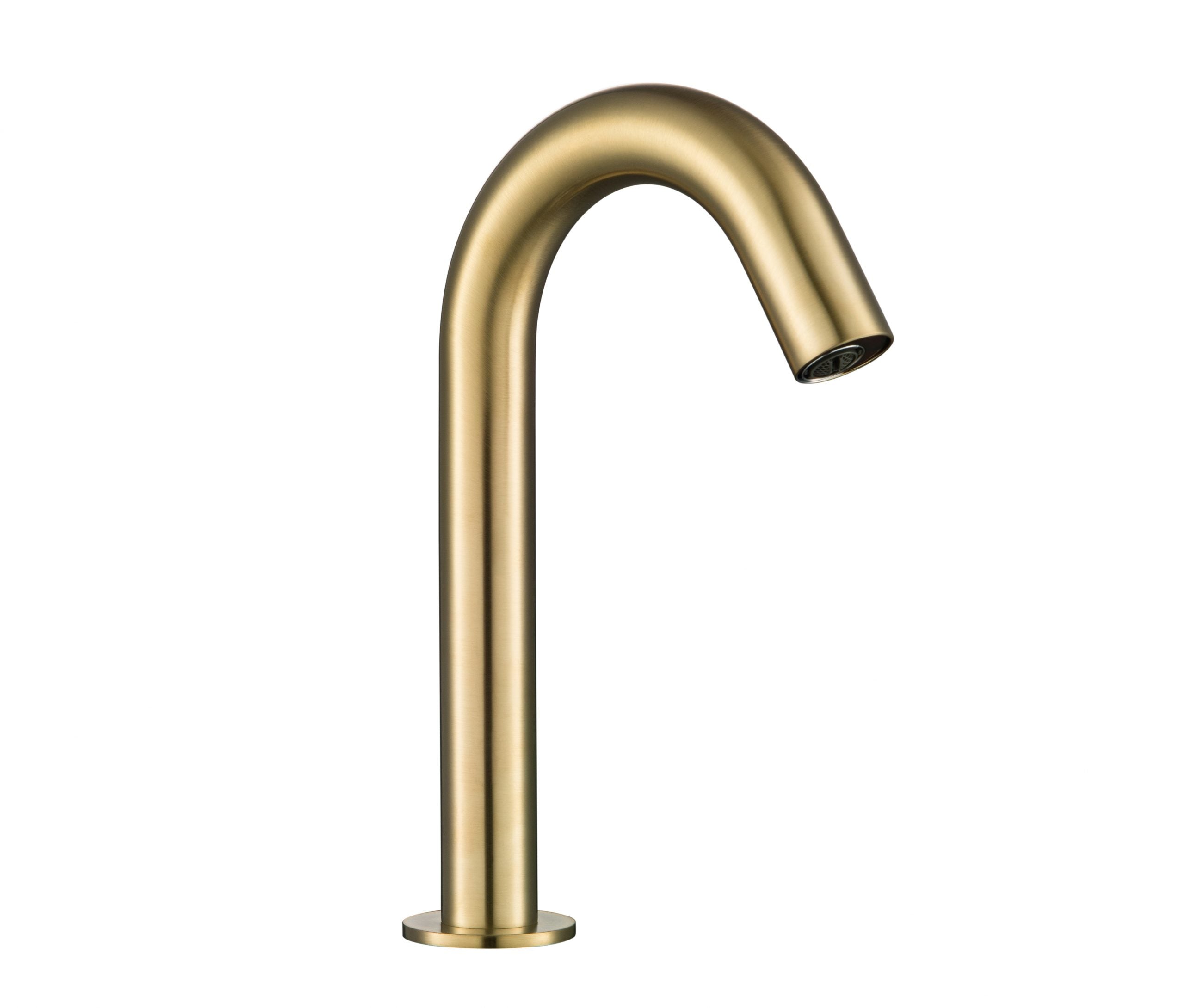 Gold Deck Mounted Sensor Tap with Motion Sensor - Brushed Brass Finish Secondary image