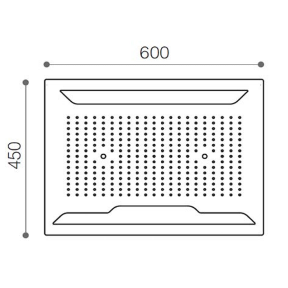 overhead shower head Technical Drawing