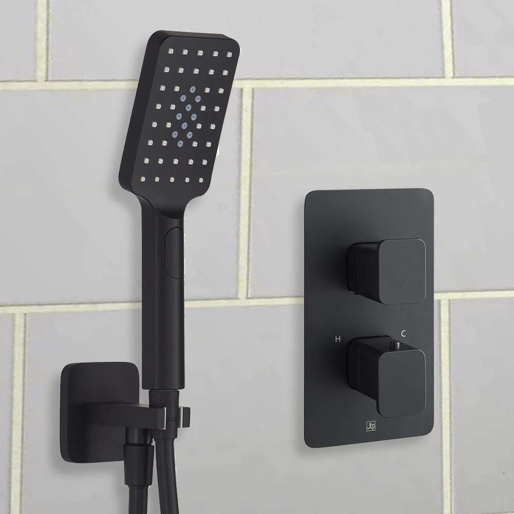 Square Outlet Elbow with Hose and Shower Handset Secondary image
