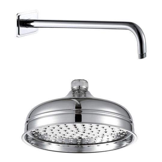 Handheld Shower Head 59" Hose High-Pressure Antique Rain Showerhead, Chrome - View #3