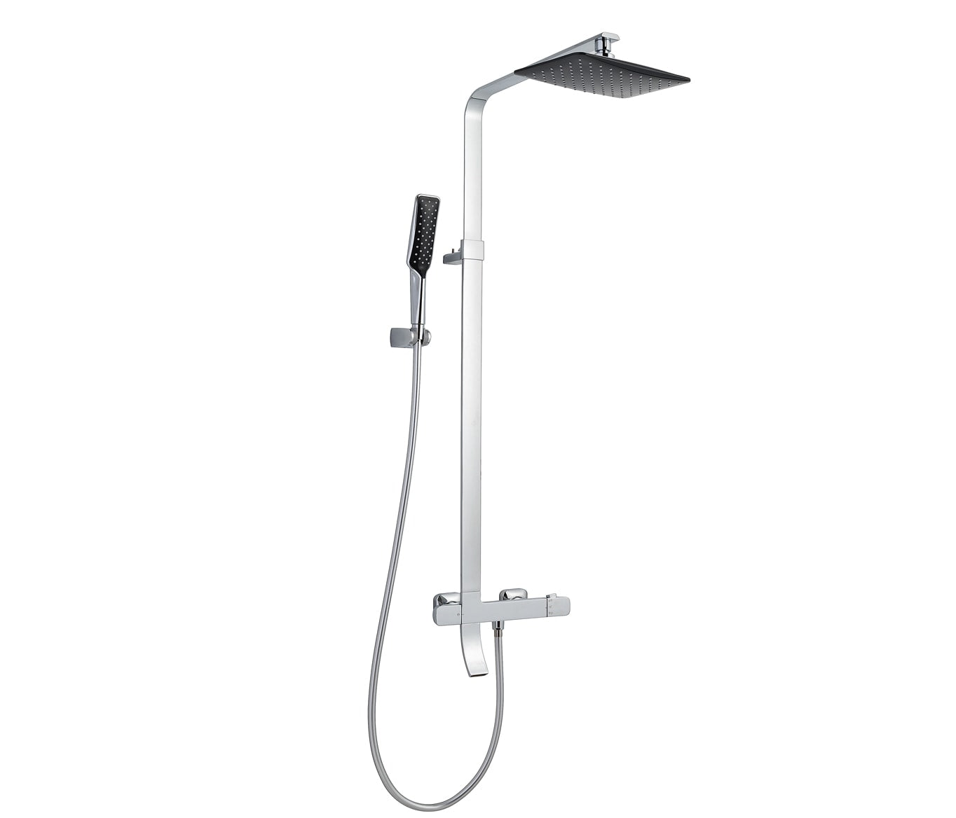 Shower Pole with Hand Shower and Bath Spout  [MUL1] Secondary image