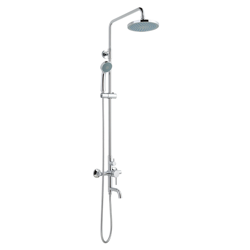 Shower Pole with Overhead Shower, Round Hand Shower and Bath Spout Secondary image