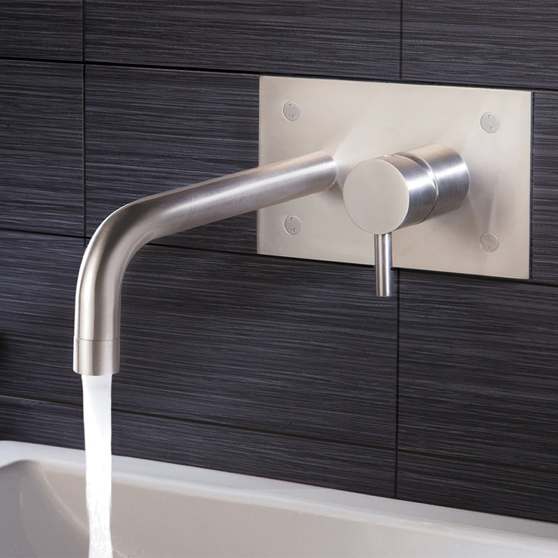Wall Mounted Single Lever Basin Mixer with Back Plate | tapron