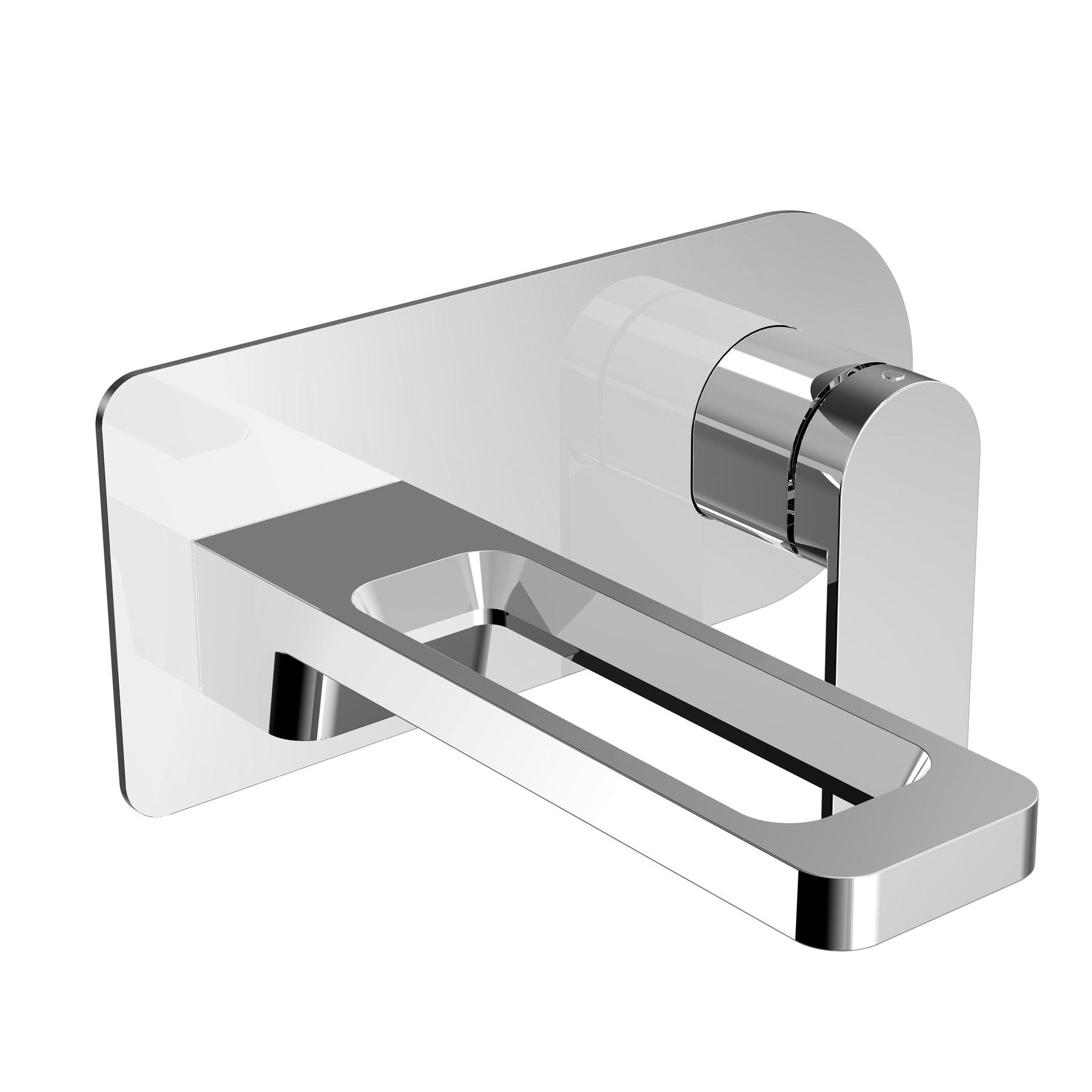 Chrome Single Lever Wall Mounted Brass Basin Tap