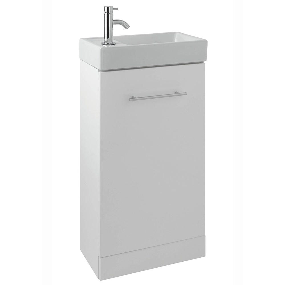 Floor Mounted Unit with Basin – White