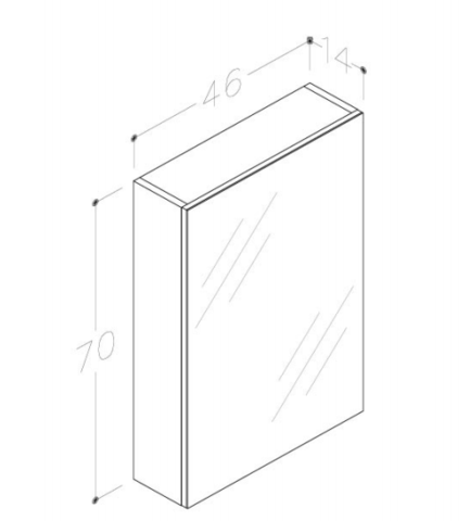 Single Door Bathroom Cabinet Side Unit - Grey [WAL80GR]
