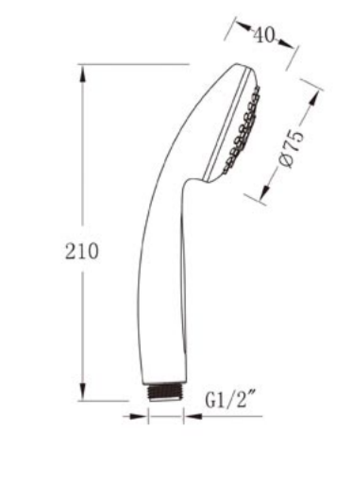 Single function shower handle, LP 0.2 [102C]