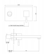 Stunning Concealed Wall Mounted Basin Taps with Single Lever Handle and a Spout with Easy to Clean Chrome Finishing