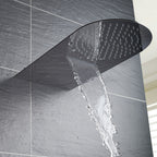 Sleek Round Flat Fixed Waterfall Shower