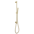 Shower Slider Rail Kit with Hose & Shower Handset- Brushed Brass - Tapron