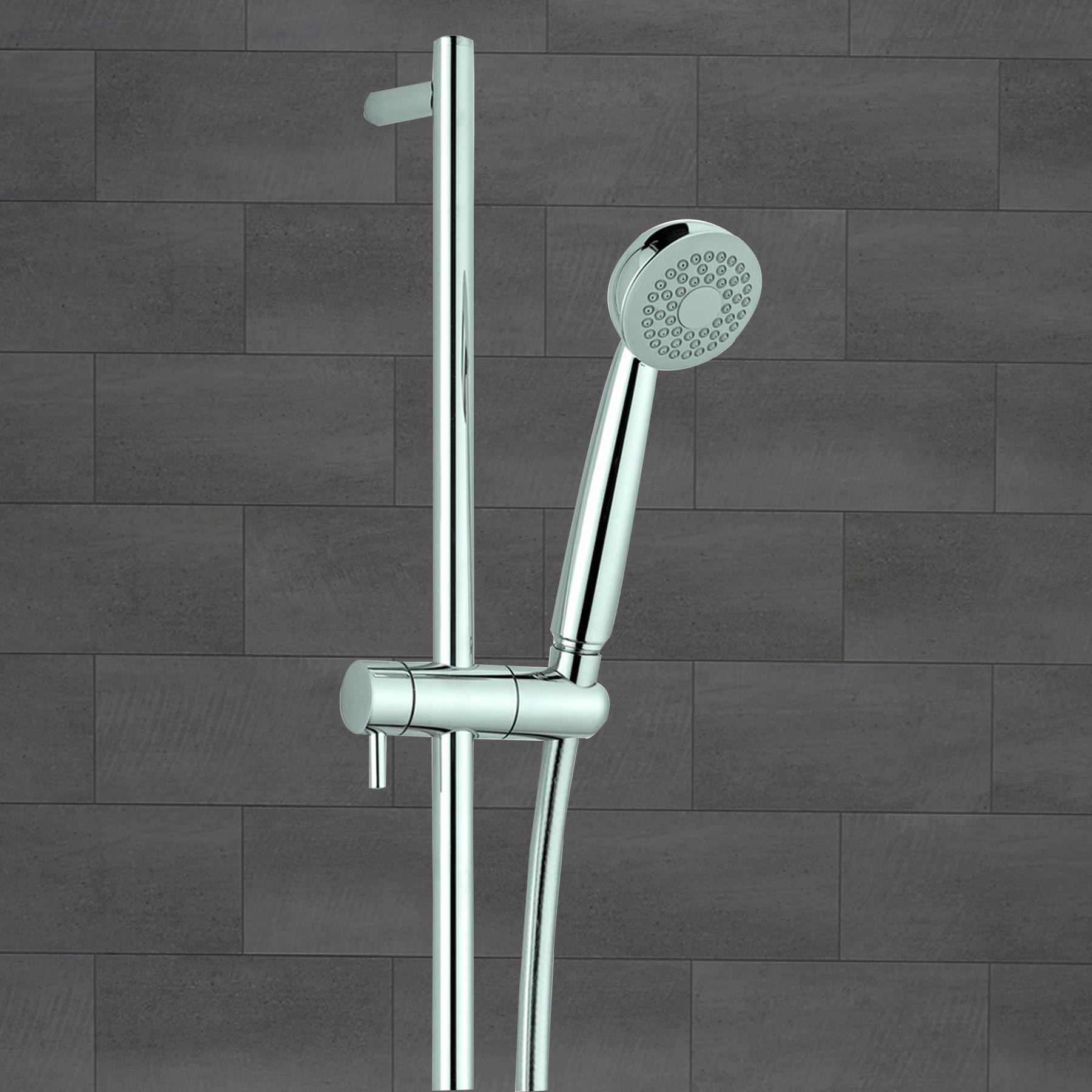 Slider Rail with Single Function Shower Head