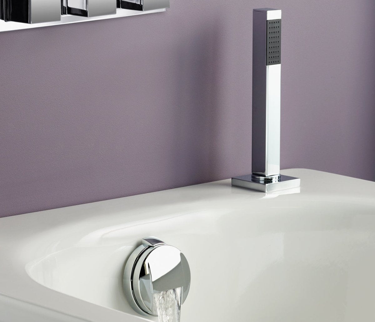 Slim Shower Handle with Extractable Shower Hose - Chrome