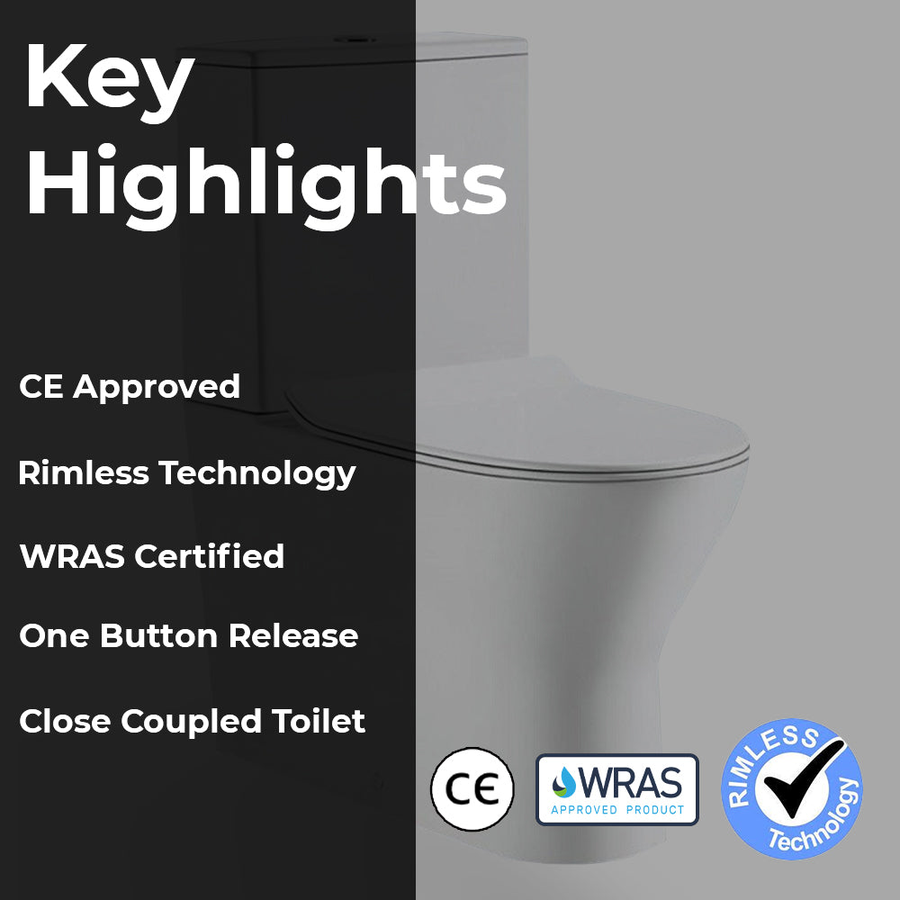 Close Coupled WC Pan with Soft Close UF Seat Cover Secondary image
