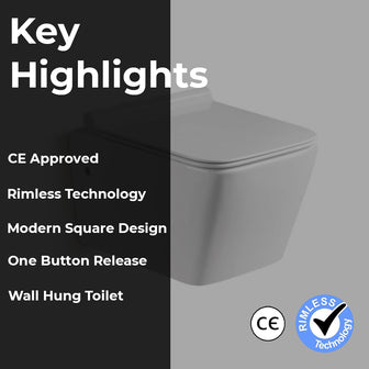 Wall Hung WC Pan with Soft Close UF Seat Cover Secondary image