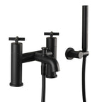 Black Deck Mounted Bath Shower Mixer
