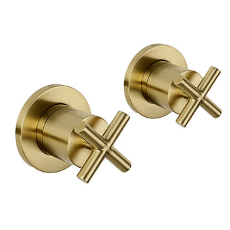 Solex Concealed Stop Valves with Flange ¾- Pair [66089BBR] Main image