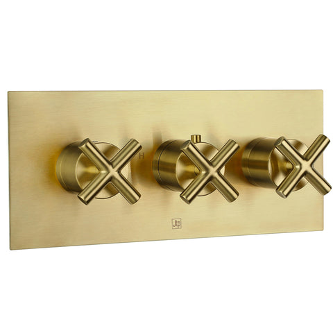 Solex Thermostatic Concealed 2 Outlet Shower Valve, Horizontal [6693ABBR]
