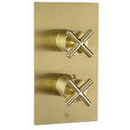 Solex Thermostatic Concealed 2 Outlet Shower Valve, Vertical [6671ABBR]