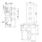shower valves Technical Drawing