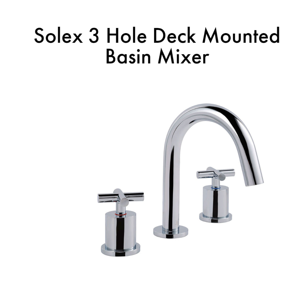Solex 3 Hole Deck Mounted Basin Mixer