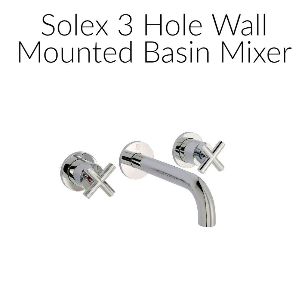 Solex 3 Hole Wall Mounted Basin Mixer 