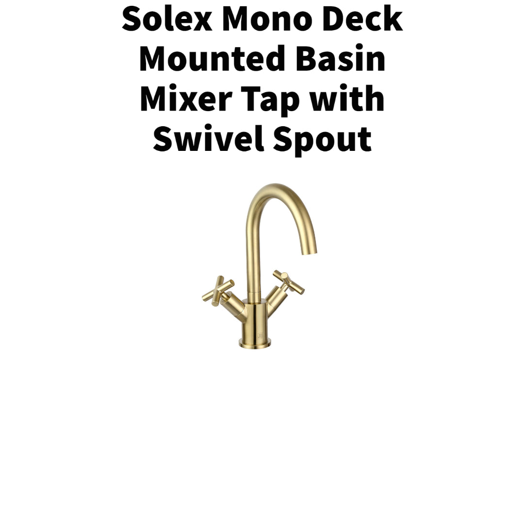 Solex Mono Deck Mounted Basin Mixer Tap with Swivel Spout 