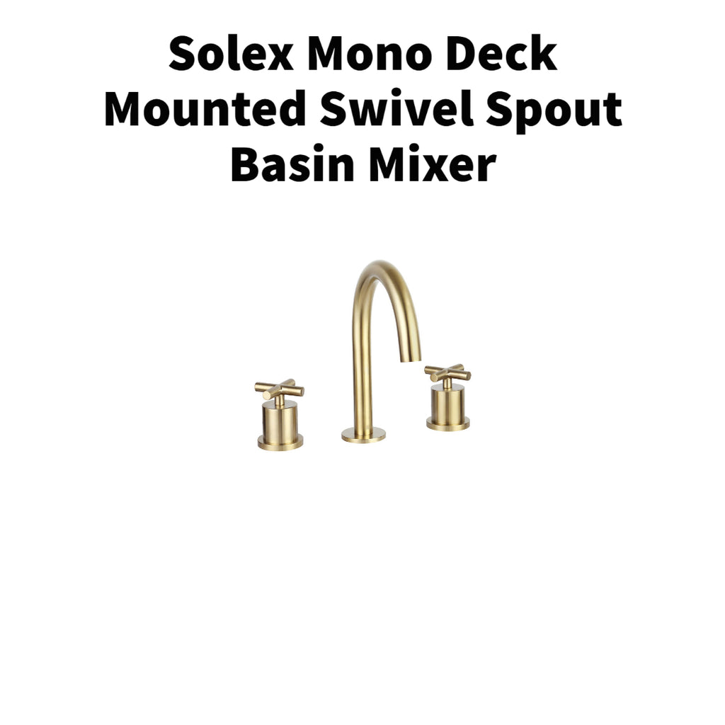 Solex Mono Deck Mounted Swivel Spout Basin Mixer