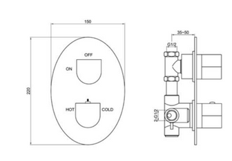 Chrome Wall Mounted Overflow Bath Filler with Click Clack Waste Secondary image