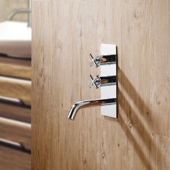 Solex Thermostatic Concealed 2 Outlet Shower Valve with Spout Main image