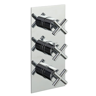 Solex Thermostatic Concealed 3 Outlet Shower Valve, Vertical Main image