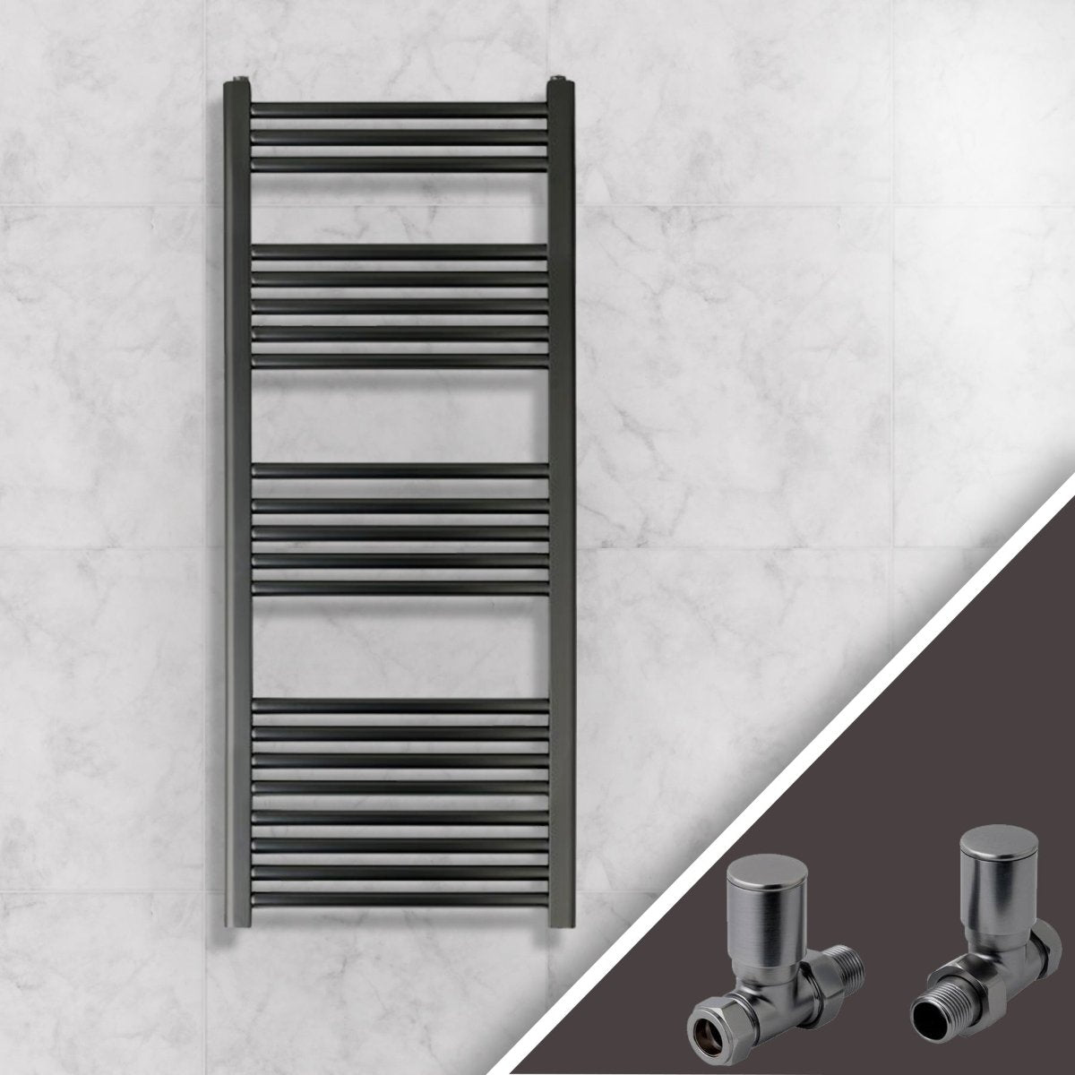 Black radiator valves