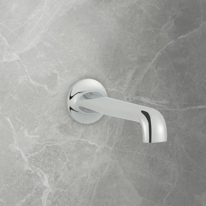 Chrome Bath Spout. Mounted on your wall over the bath