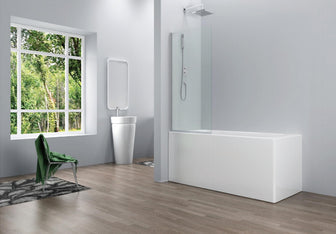 Marina Square Bath Screen - 6mm Glass  Main image