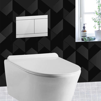 Square Stainless Steel Toilet Flush Plate Secondary image