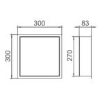 Square Stainless Steel Shower Technical Drawing